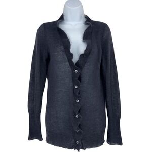 J Crew mohair cardigan‎ sweater ruffle